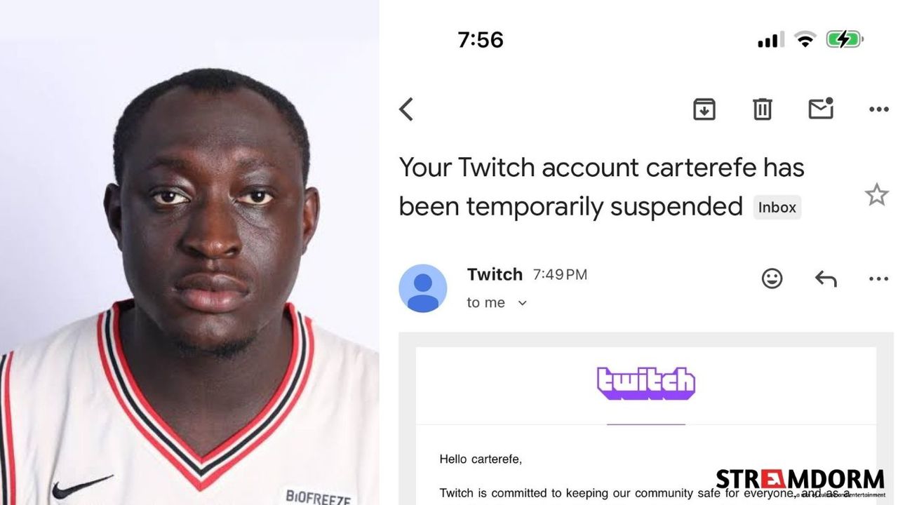 Twitch Temporarily Suspends Carter Efe’s Account 
