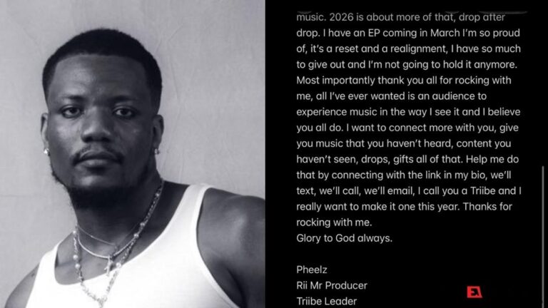 Pheelz Confirms New EP Set for March 2026 Release