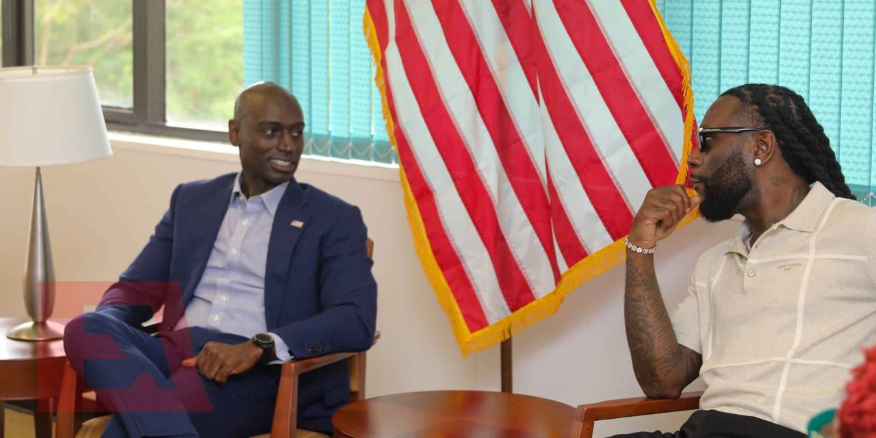 Burna Boy Meets U.S. Consul General to Discuss Creative Industry Collaboration Between Nigeria and America